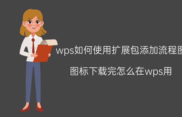 wps如何使用扩展包添加流程图 图标下载完怎么在wps用？